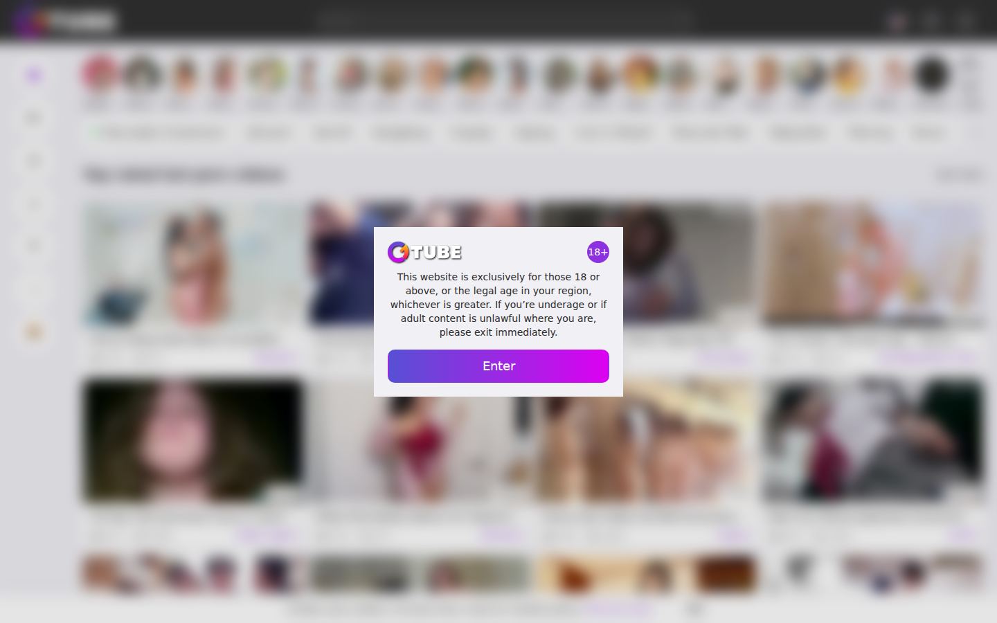 01Tube — PC homepage preview