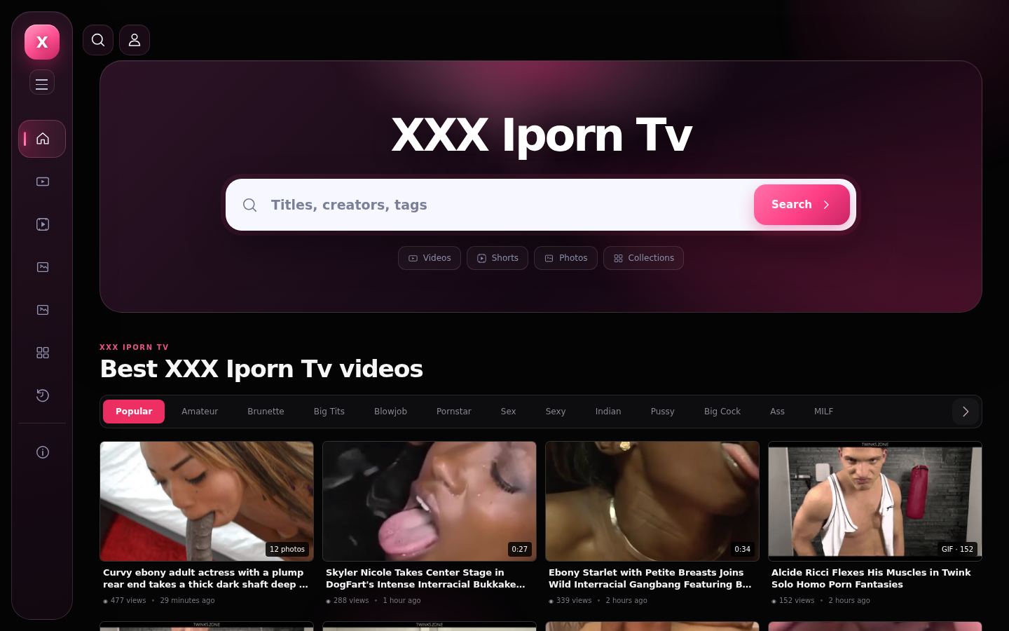 XXX Iporn Tv — PC homepage preview