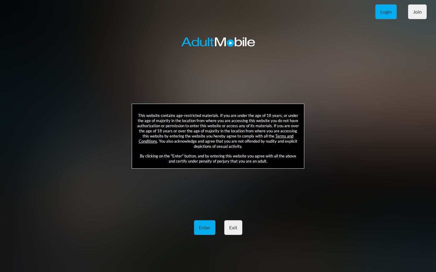 Adult Mobile — PC homepage preview
