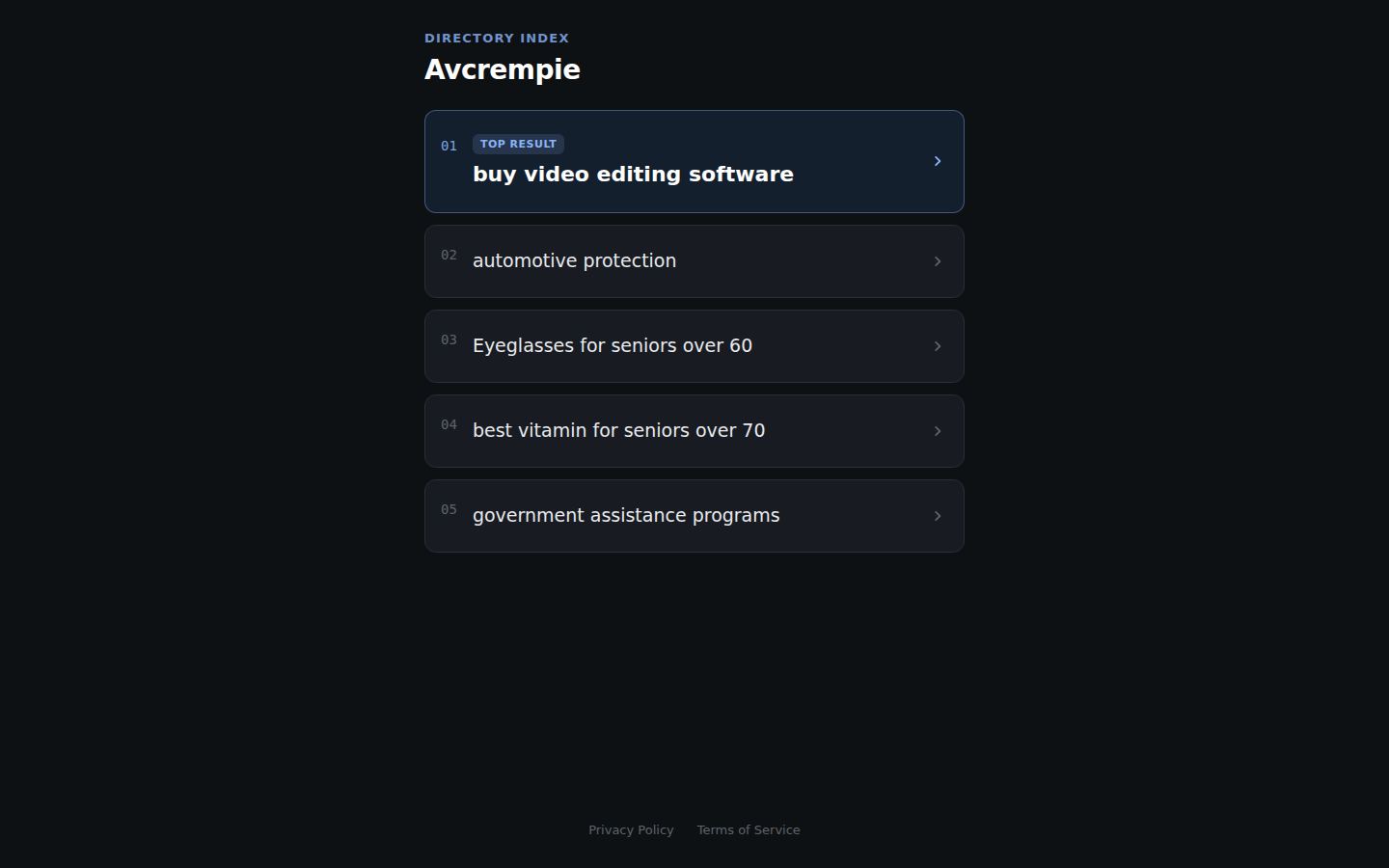 AVCrempie — PC homepage preview