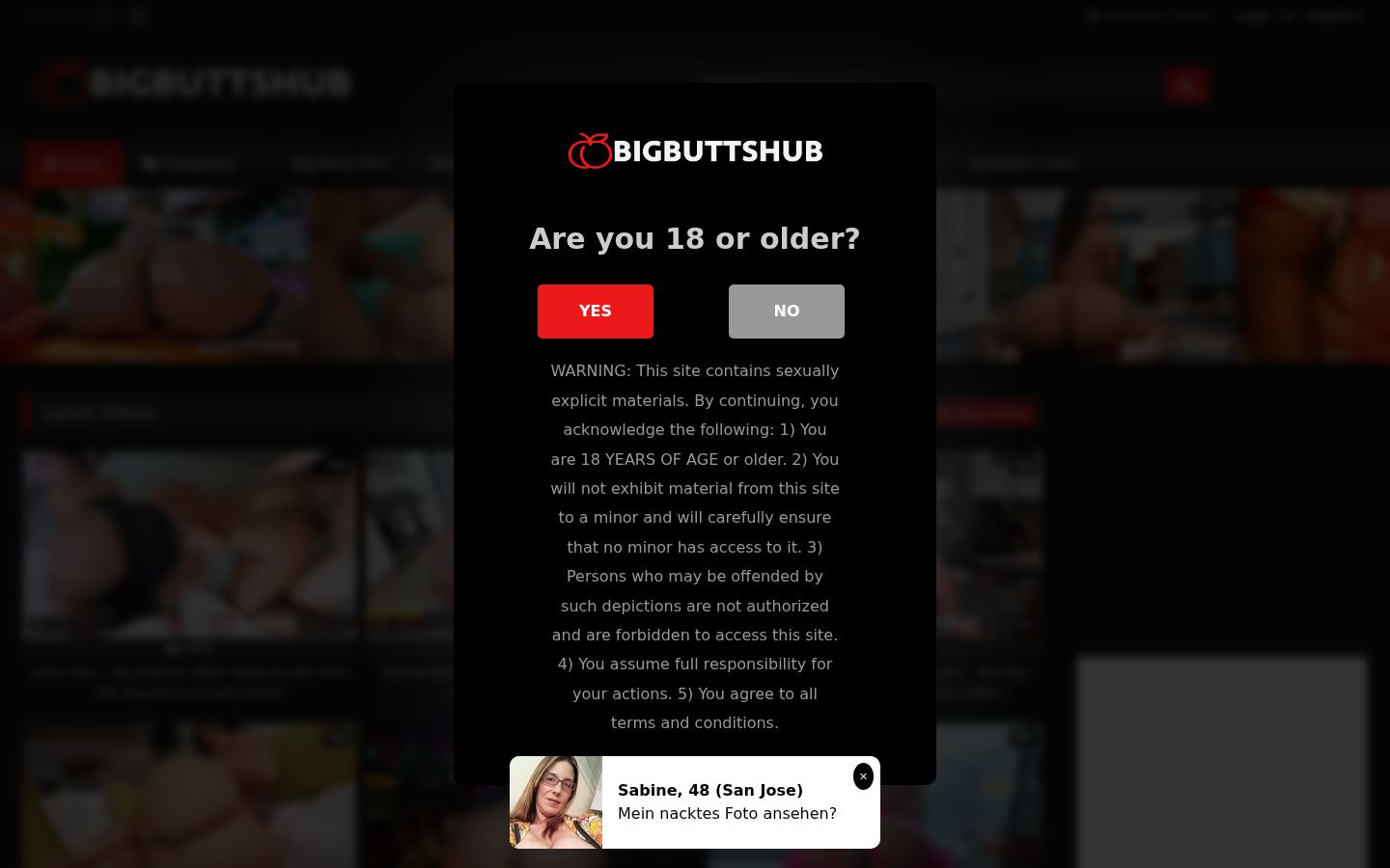 Big Butts Hub — PC homepage preview