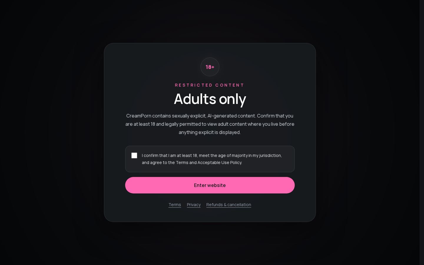 CreamPorn — PC homepage preview