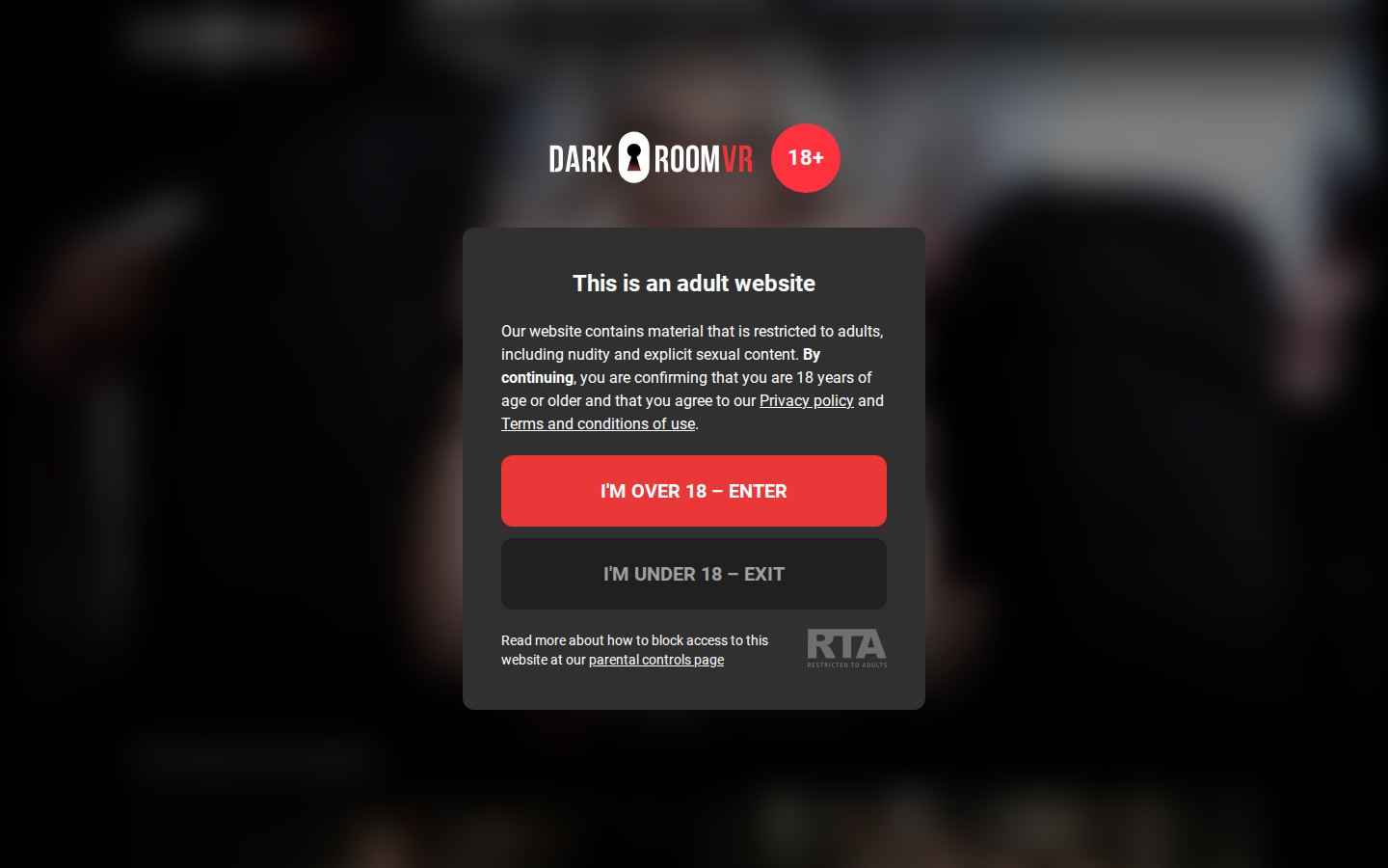 Dark Room VR — PC homepage preview