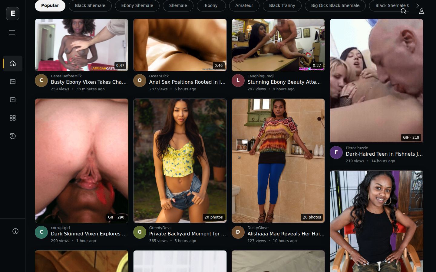 Ebony Shemale — PC homepage preview