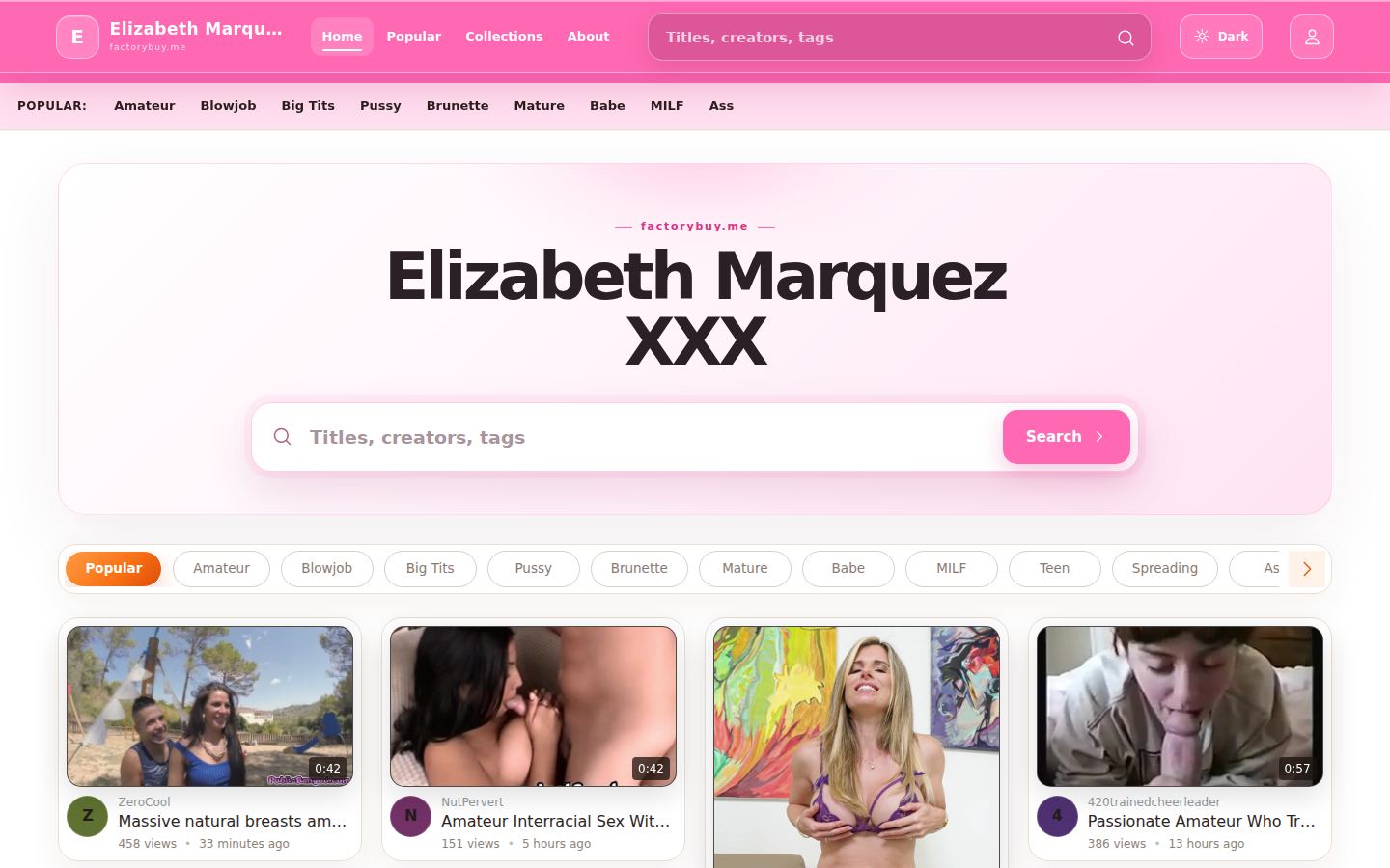 Elizabeth Marquez XXX — PC homepage preview
