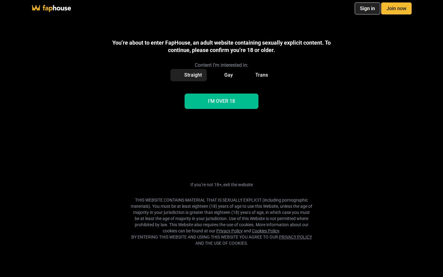 Faphouse — PC homepage preview
