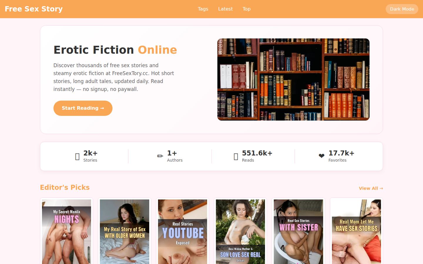 Free Sex Story — PC homepage preview