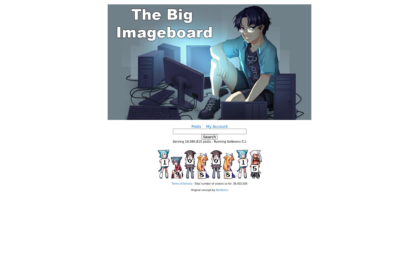 FurryBooru — PC homepage preview