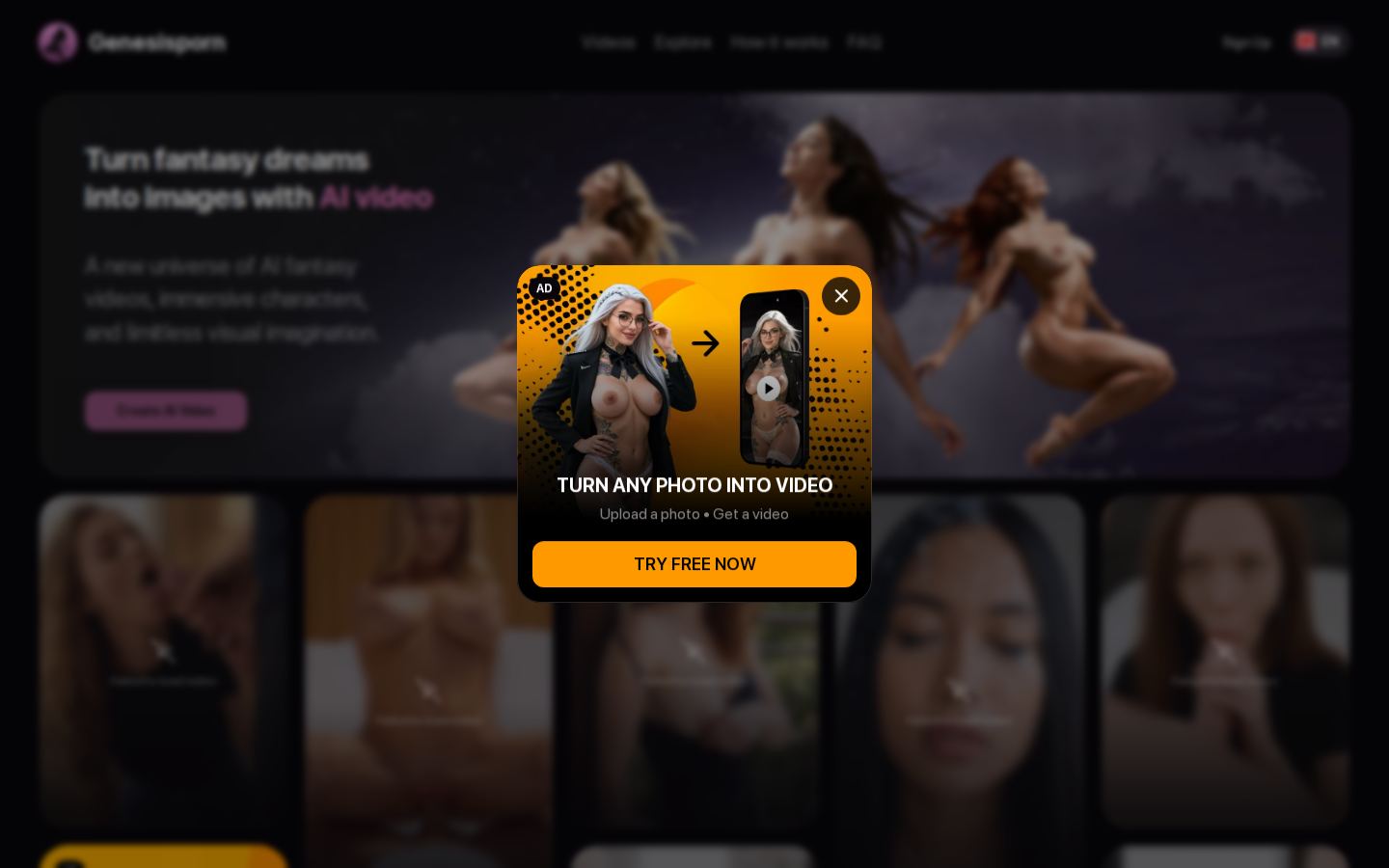 GenesisPorn — PC homepage preview