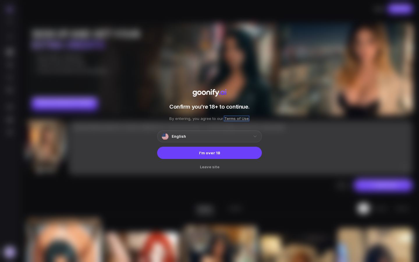 Goonify — PC homepage preview