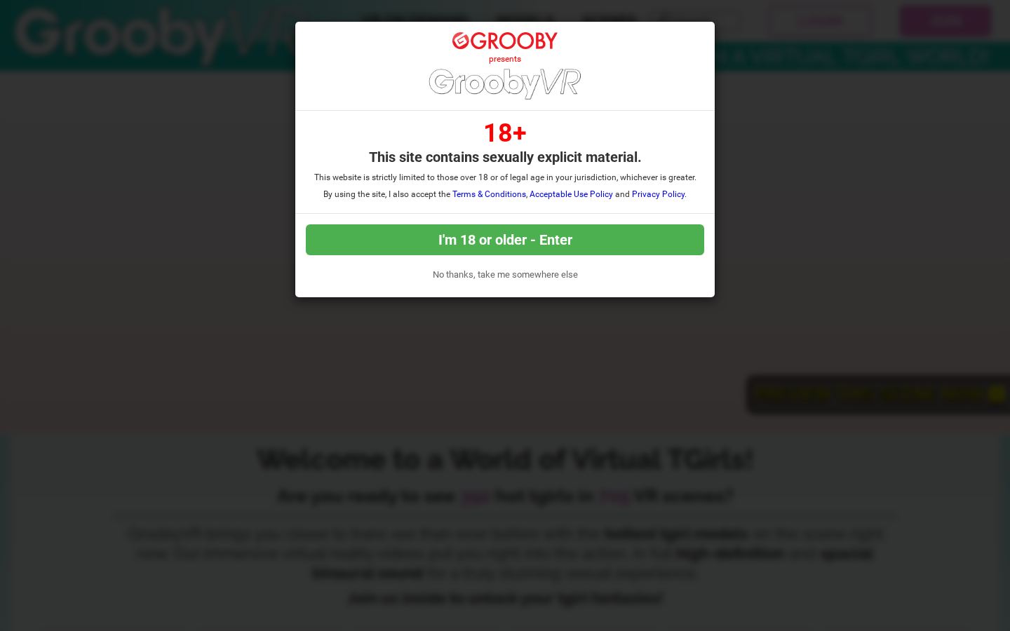 GroobyVR — PC homepage preview