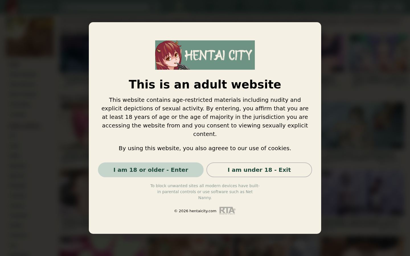 Hentai City — PC homepage preview