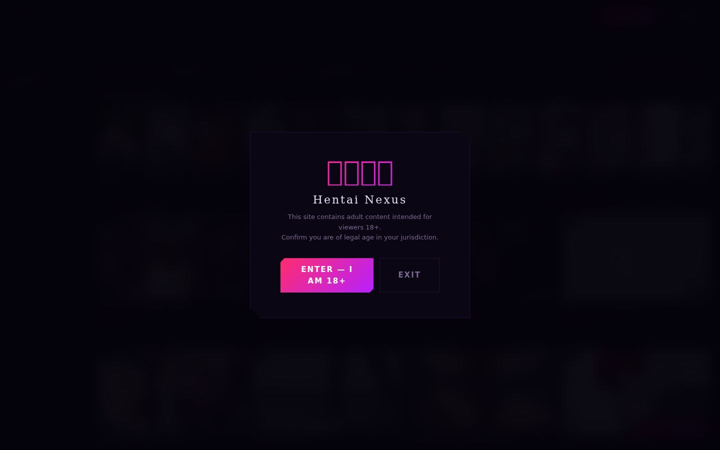 HentaiNexus.xxx — PC homepage preview