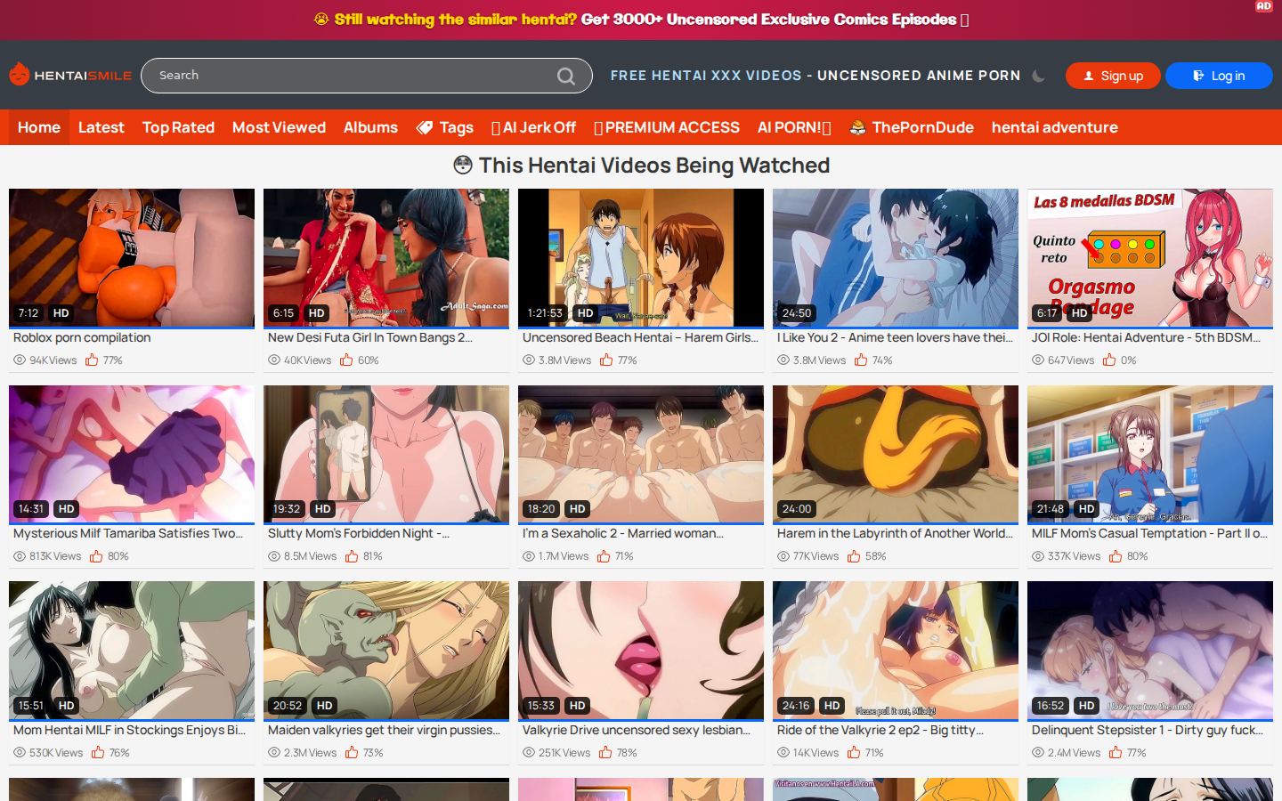 Hentai Smile — PC homepage preview
