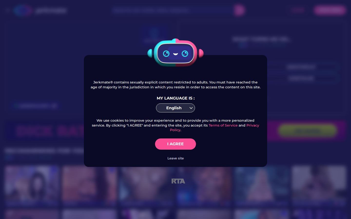 JerkMate — PC homepage preview