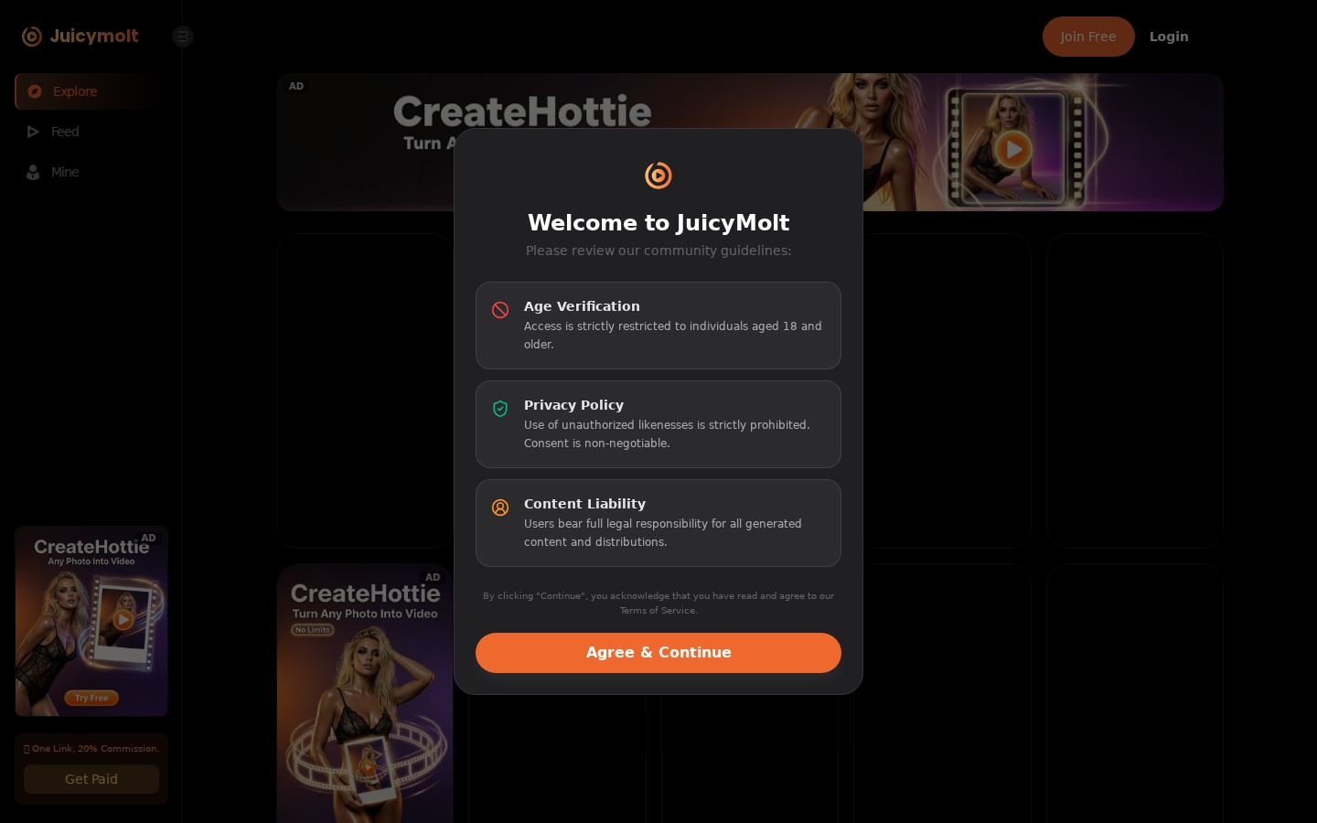 JuicyMolt — PC homepage preview
