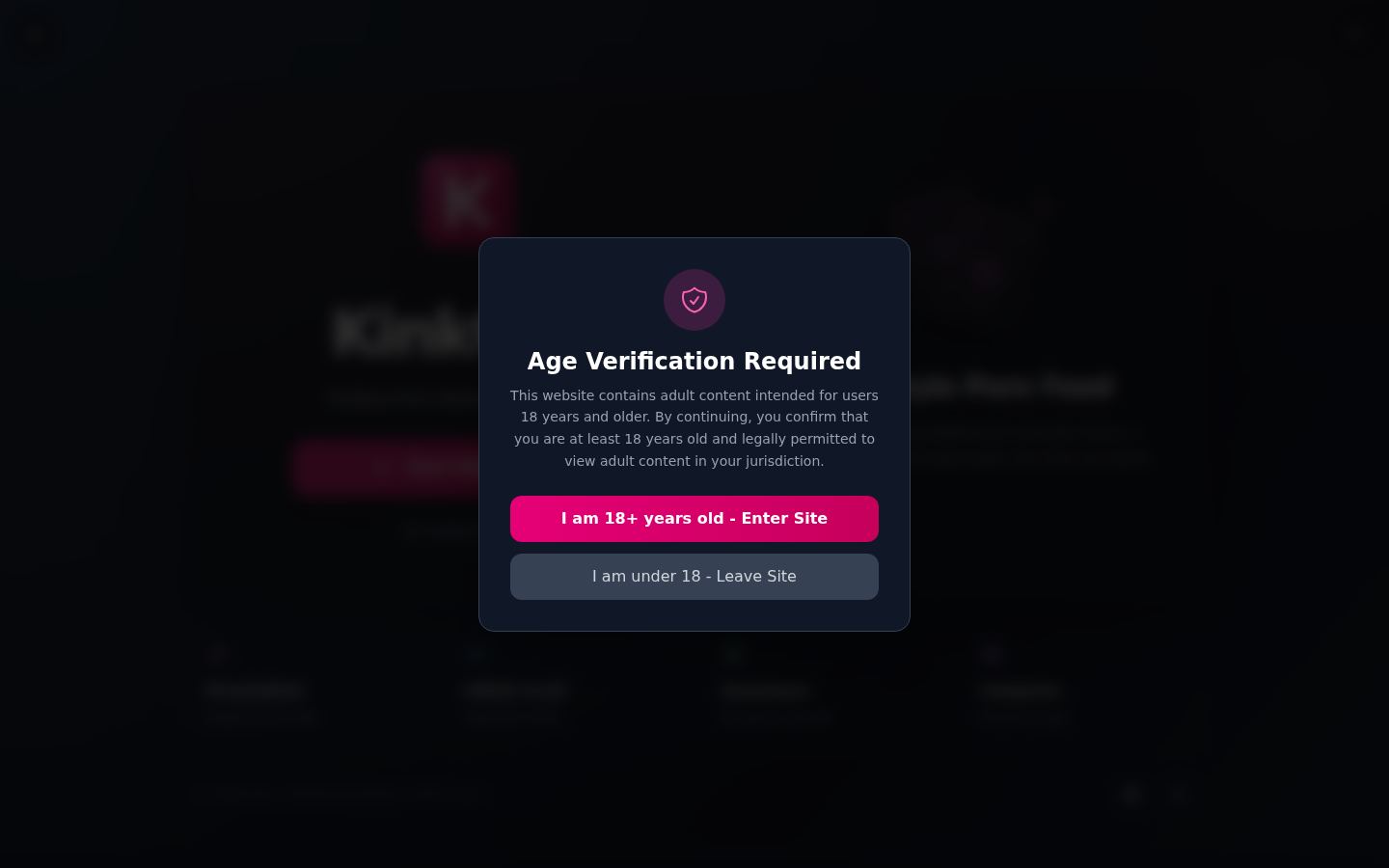 KinkGrid — PC homepage preview