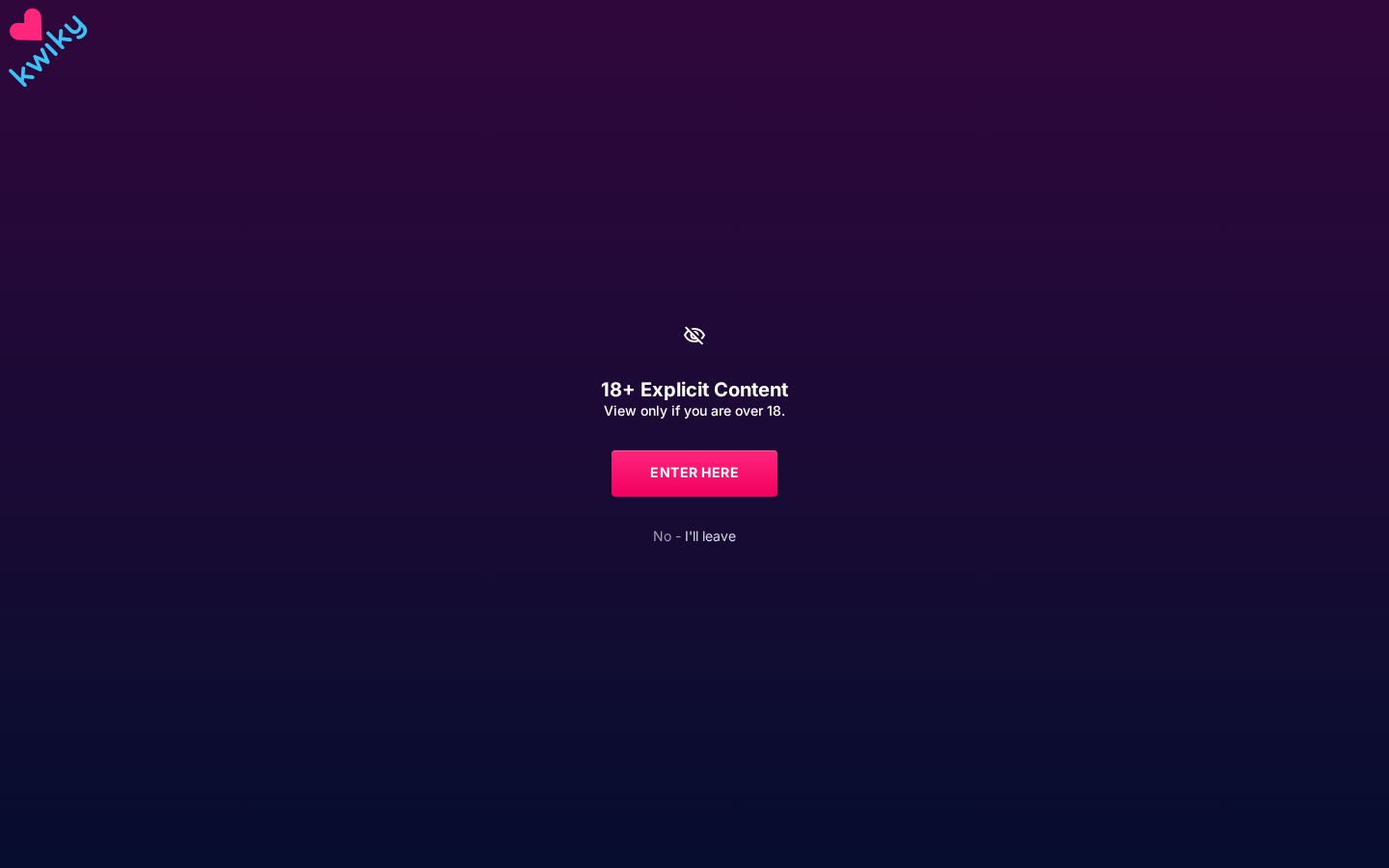 Kwiky — PC homepage preview