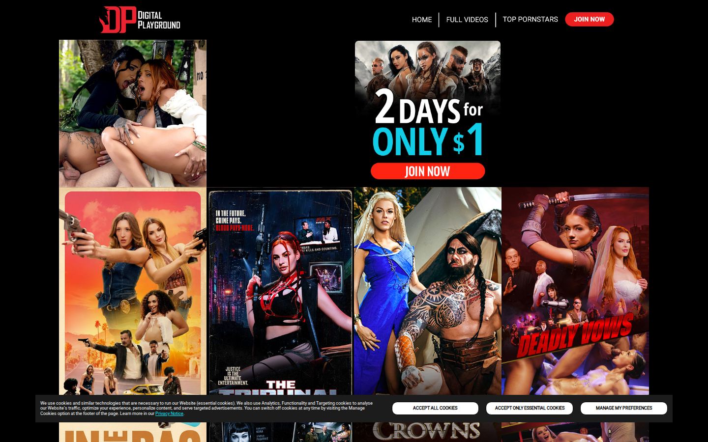 Digital Playground — PC homepage preview