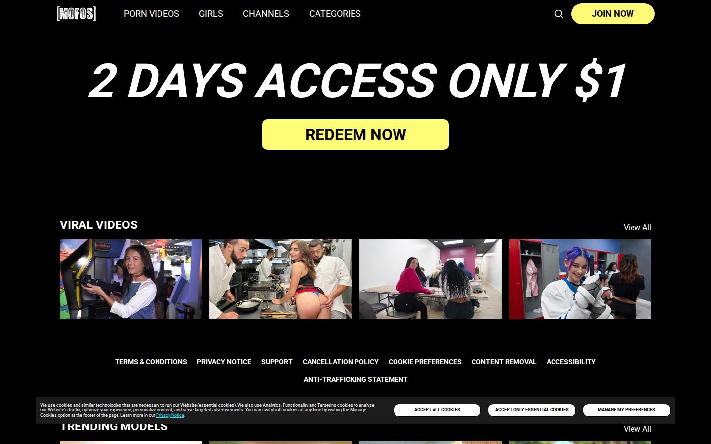 Mofos — PC homepage preview