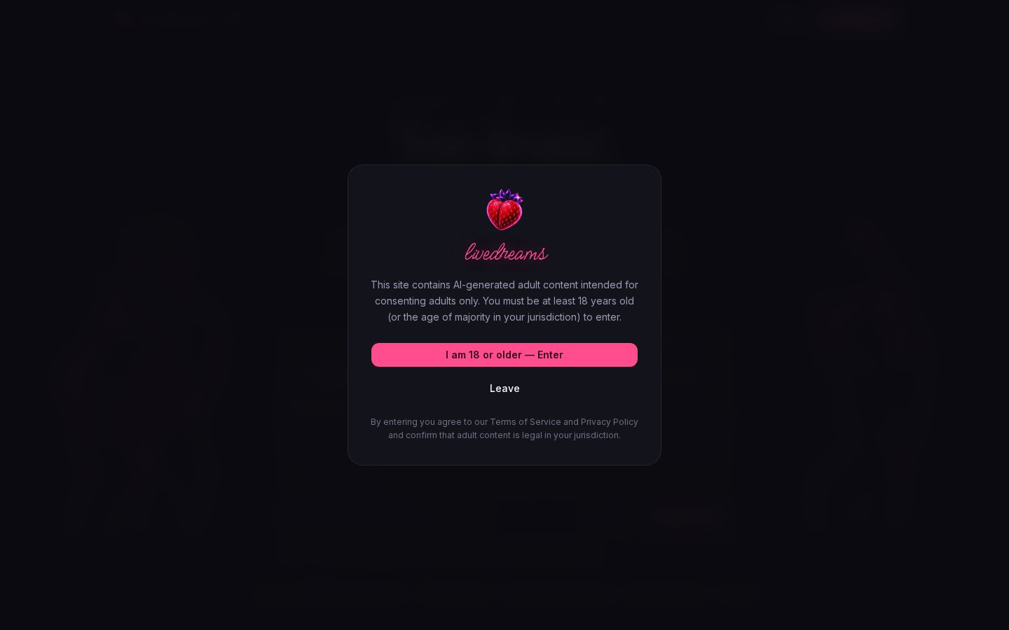 LiveDreams AI — PC homepage preview