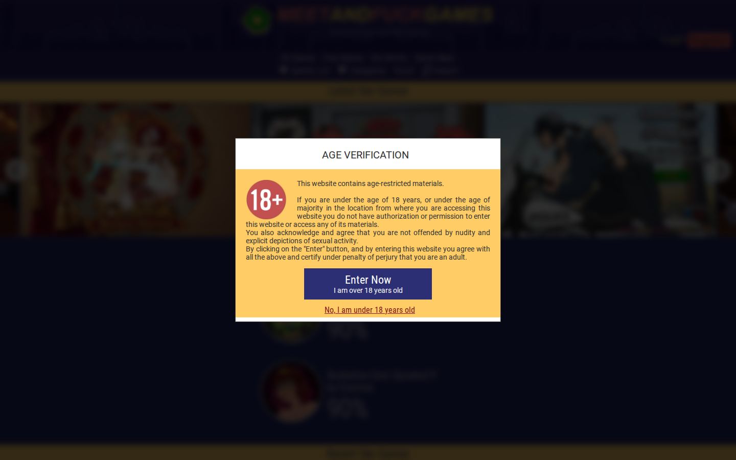 Meet And Fuck Games — PC homepage preview
