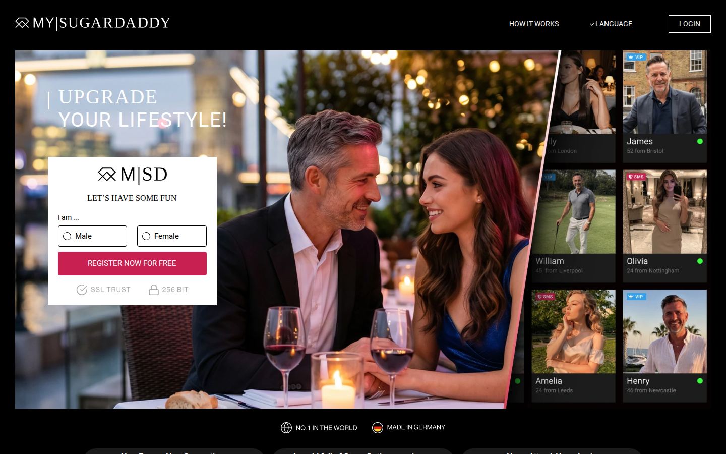 MySugarDaddy — PC homepage preview