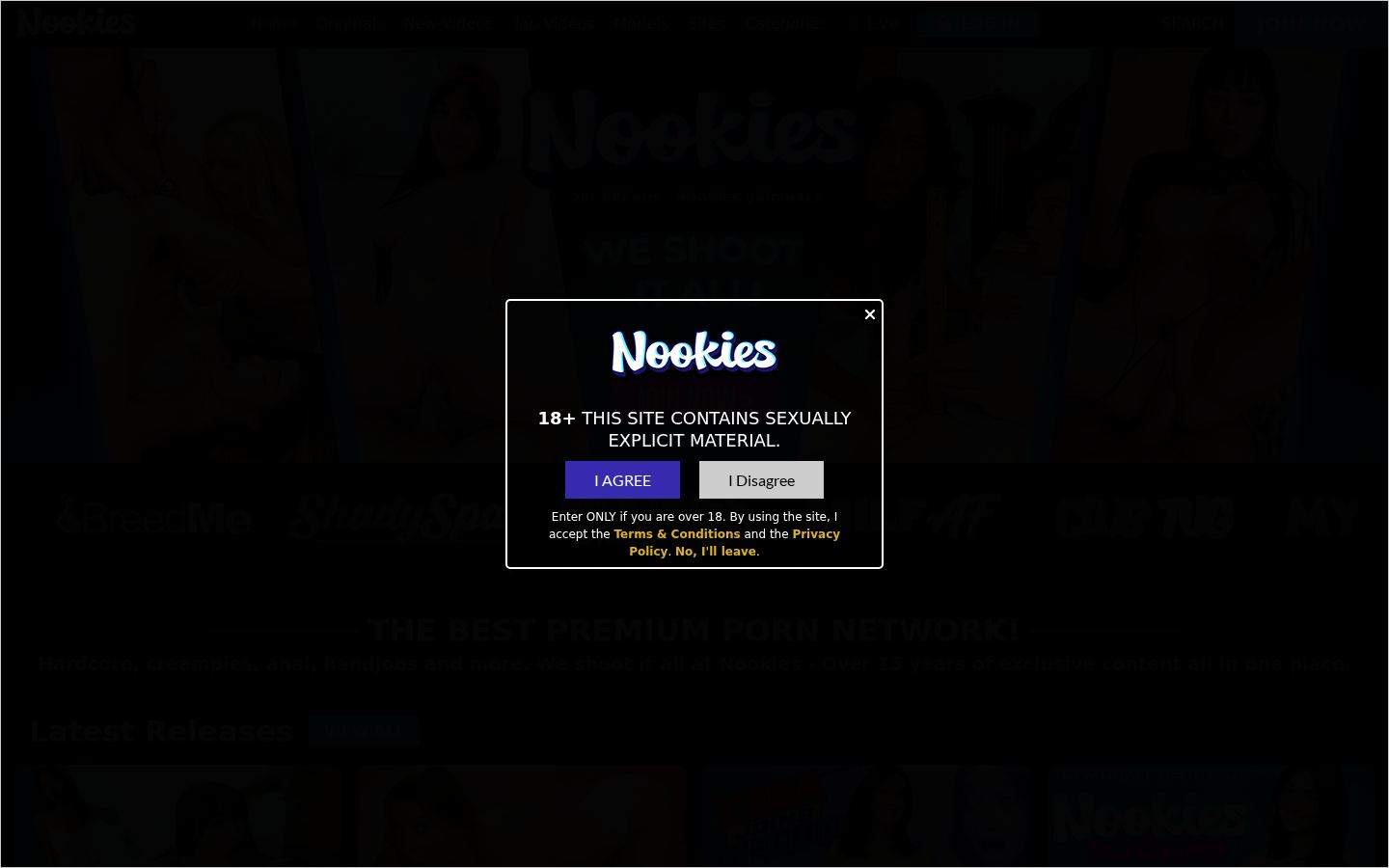 Nookies — PC homepage preview