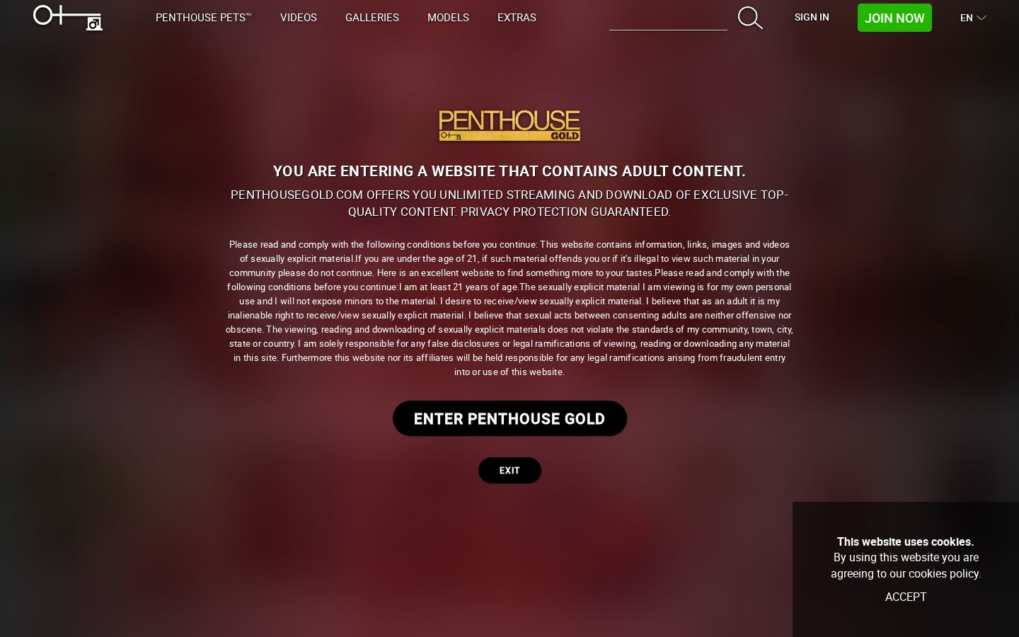 PentHouseGold — PC homepage preview
