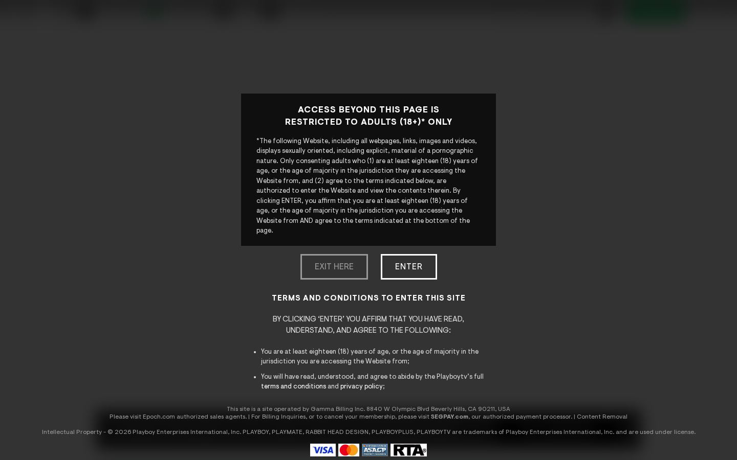 Playboy TV — PC homepage preview