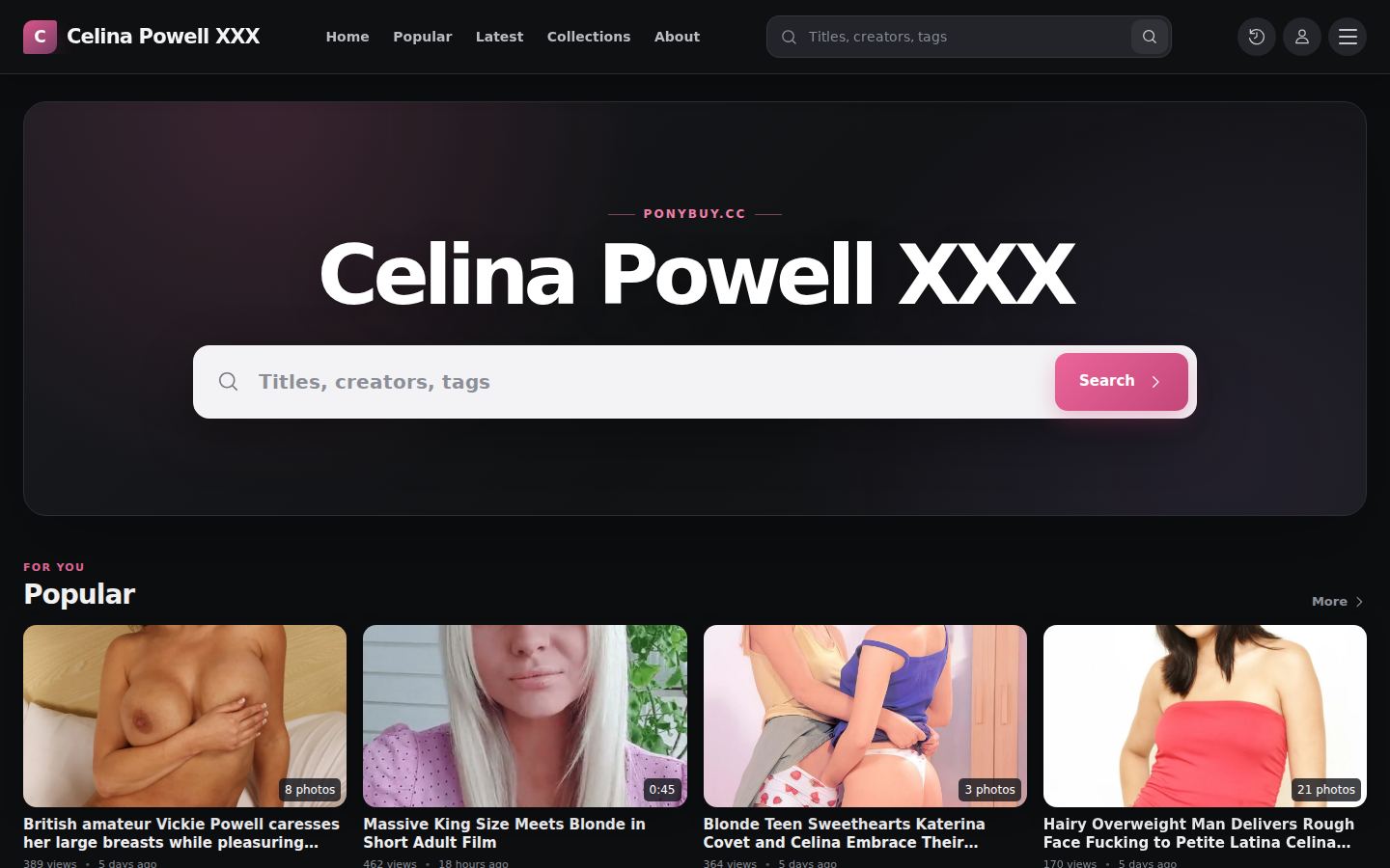 Celina Powell XXX — PC homepage preview