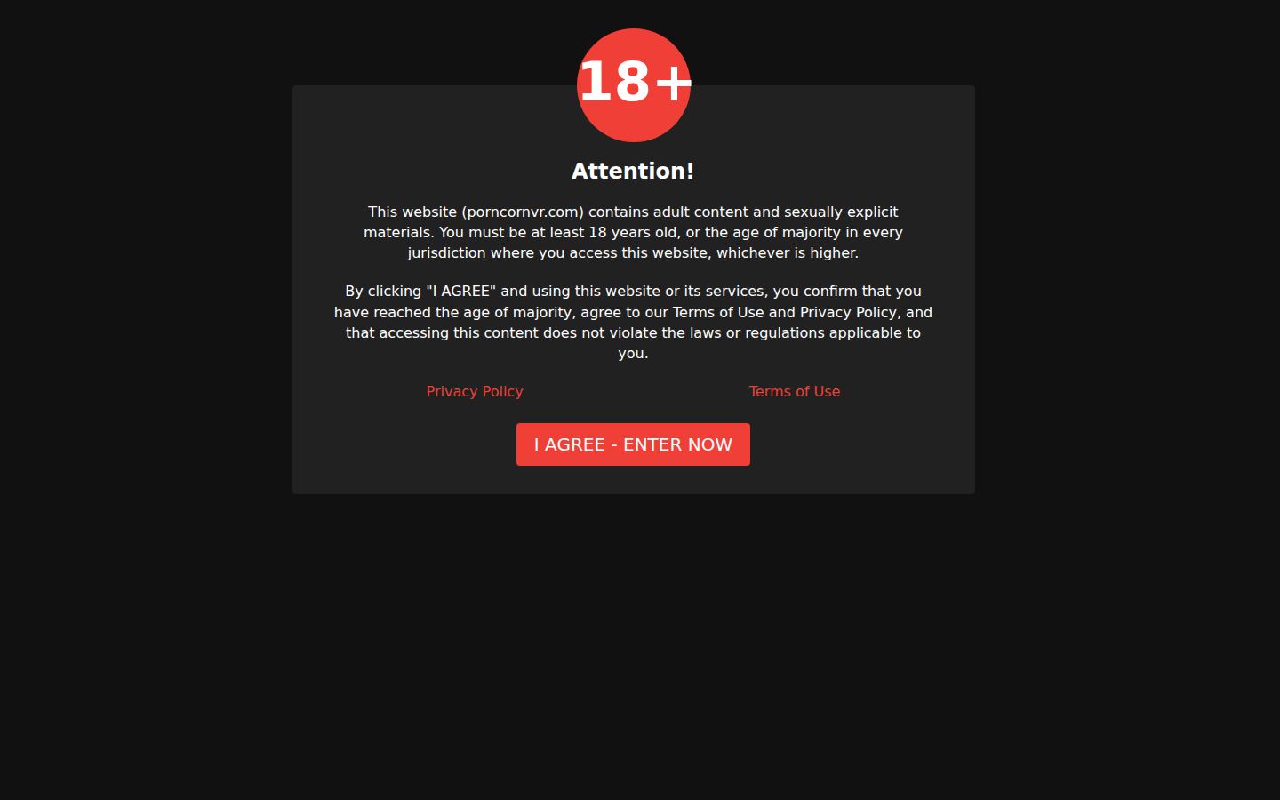 PornCornVR — PC homepage preview