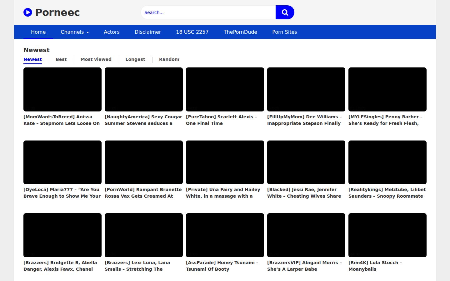 Porneec — PC homepage preview