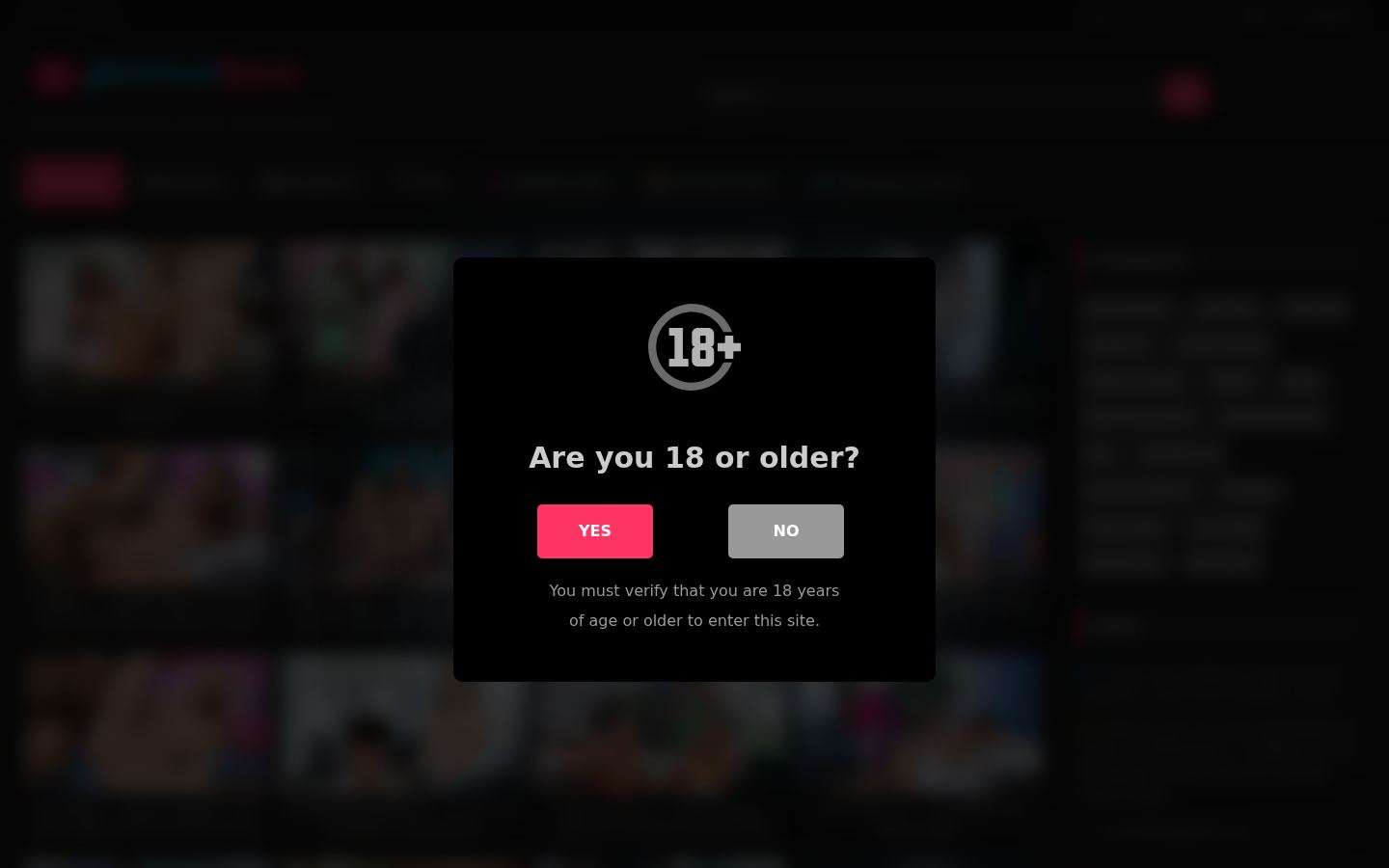 PornoBae — PC homepage preview