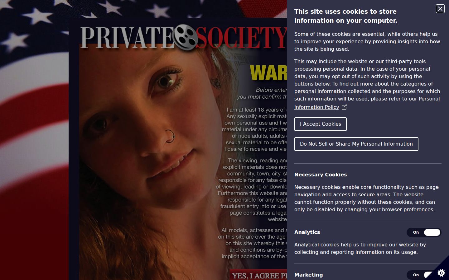 Private Society — PC homepage preview