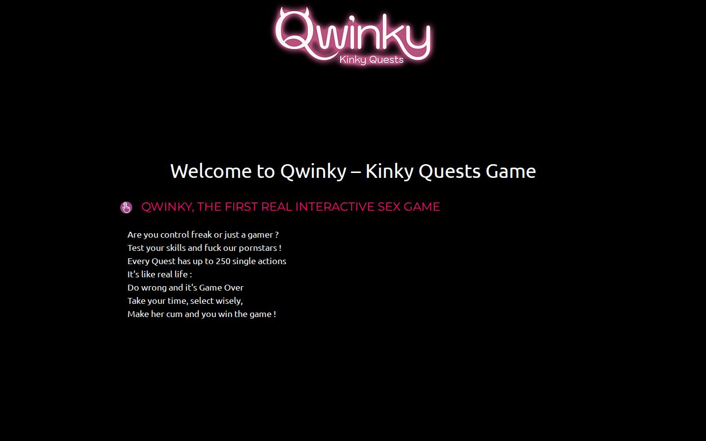 Qwinky — PC homepage preview