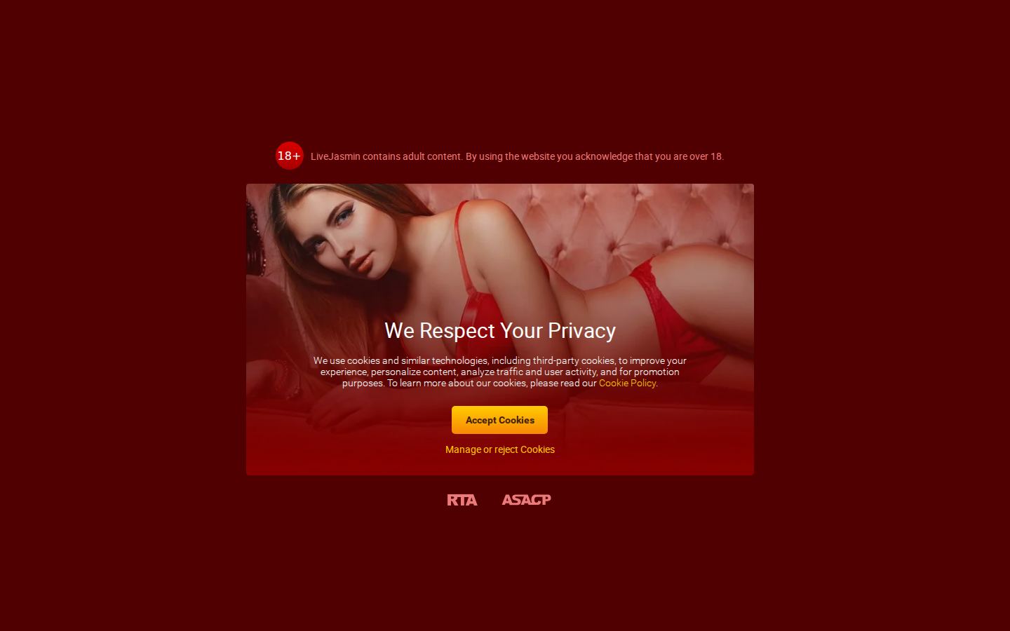LiveJasmin — PC homepage preview
