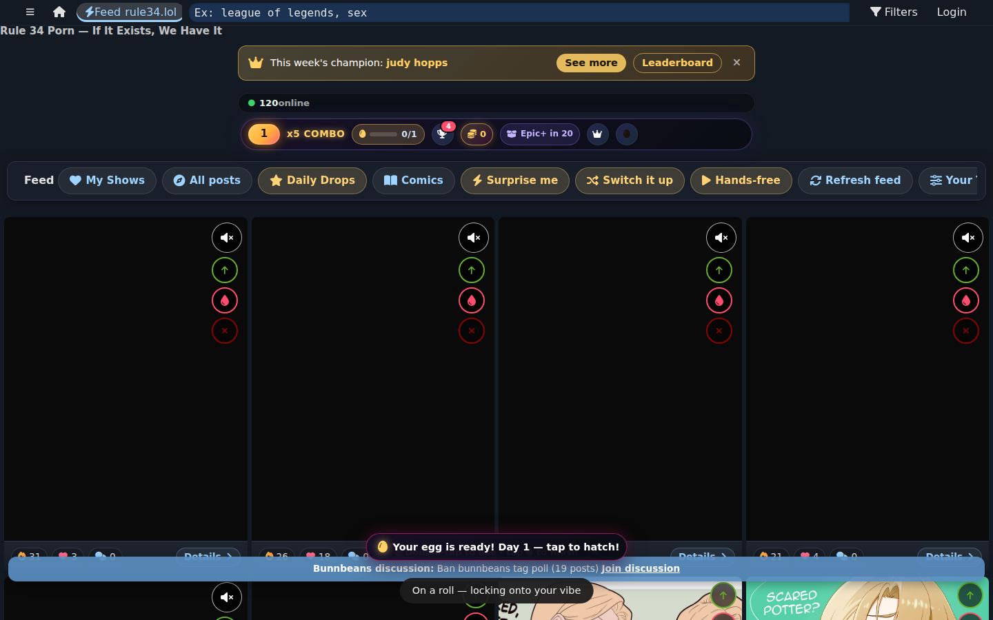 Rule34.lol — PC homepage preview