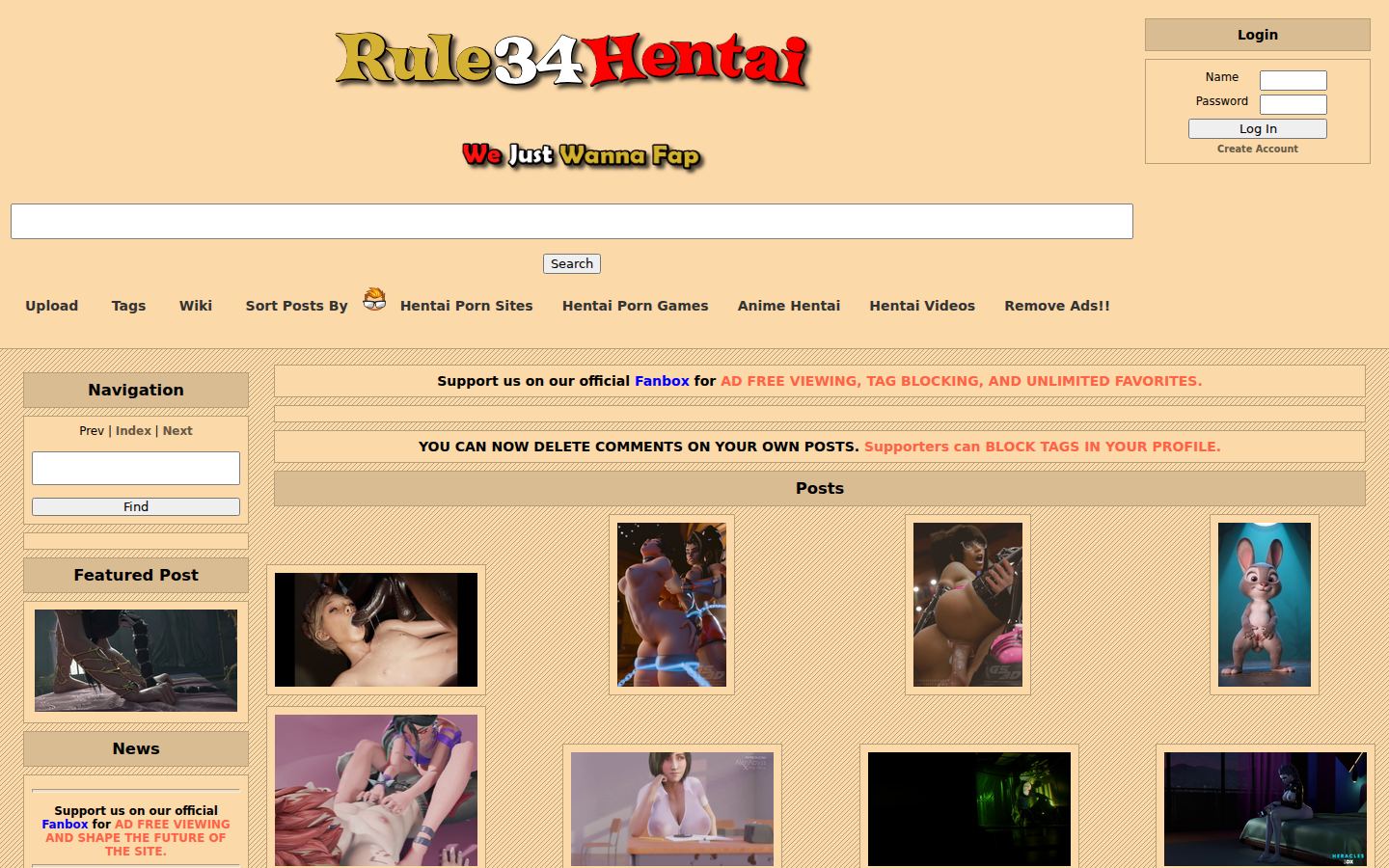 Rule34Hentai — PC homepage preview