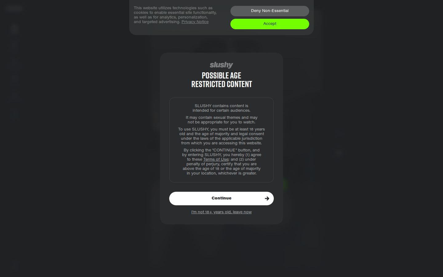 Slushy — PC homepage preview