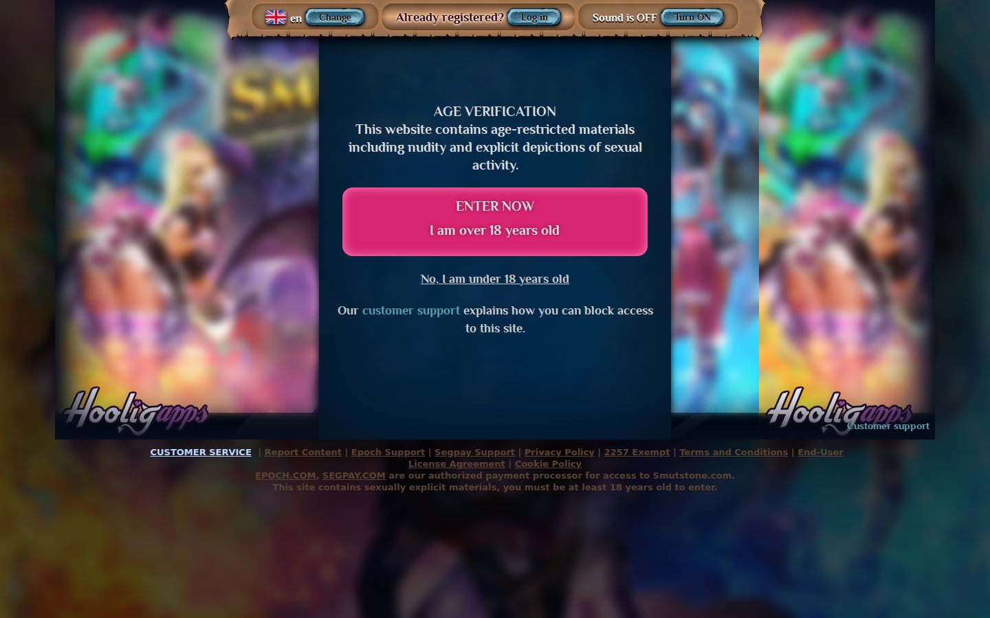 SmutStone — PC homepage preview