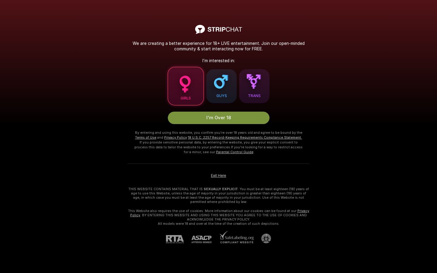 Stripchat – Free Live Cams Community — PC homepage preview