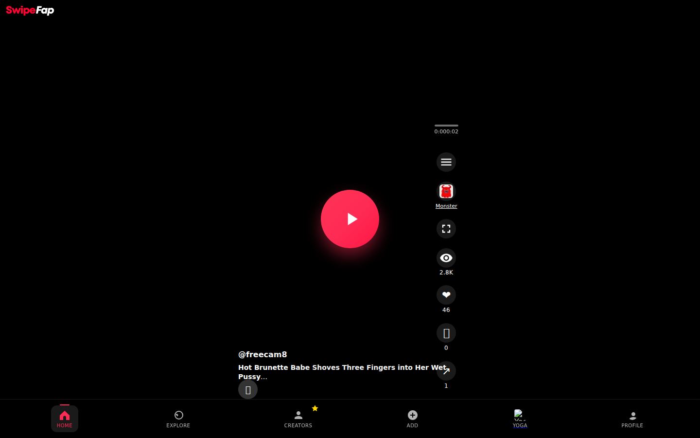 SwipeFap — PC homepage preview
