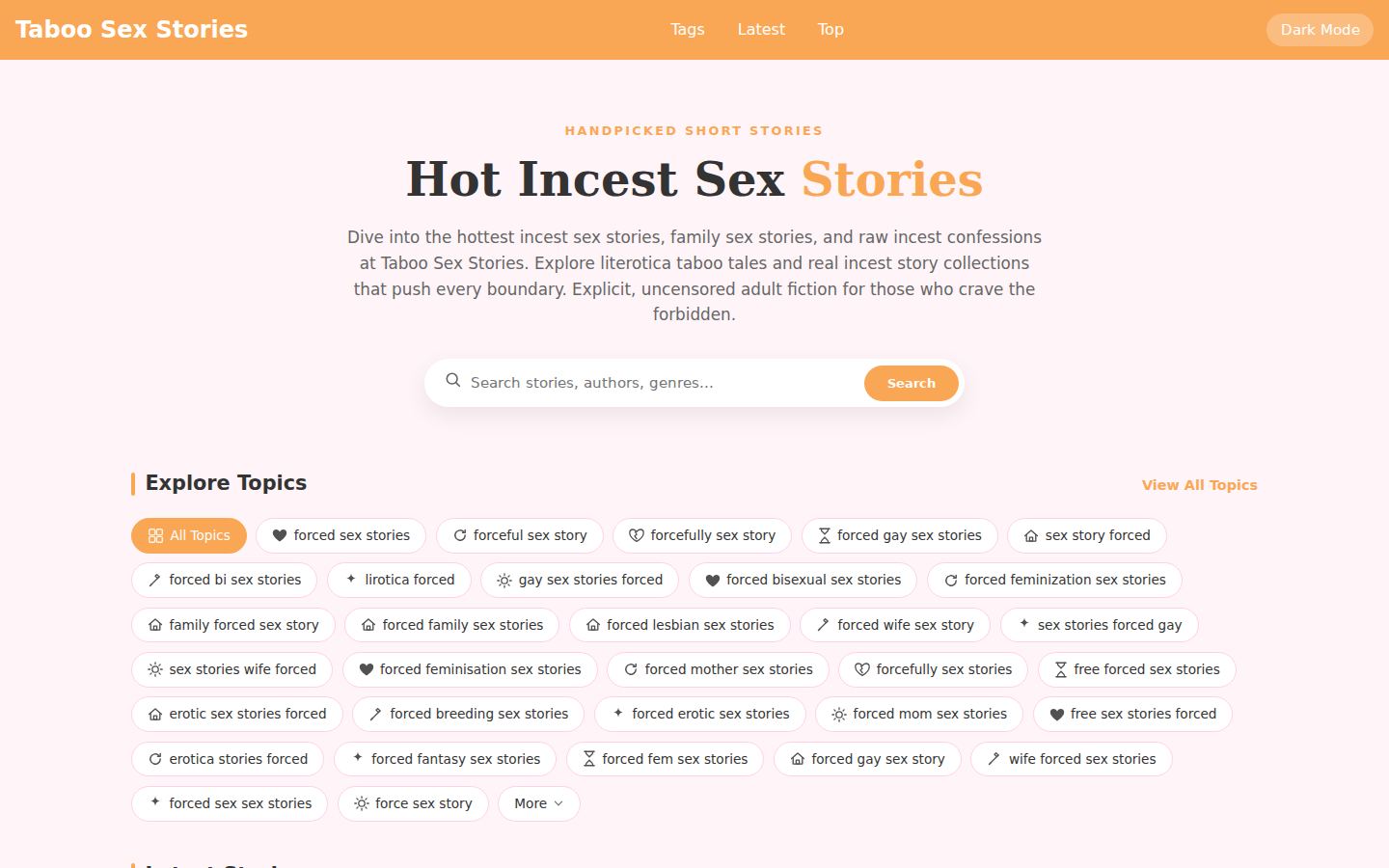 Taboo Sex Stories — PC homepage preview
