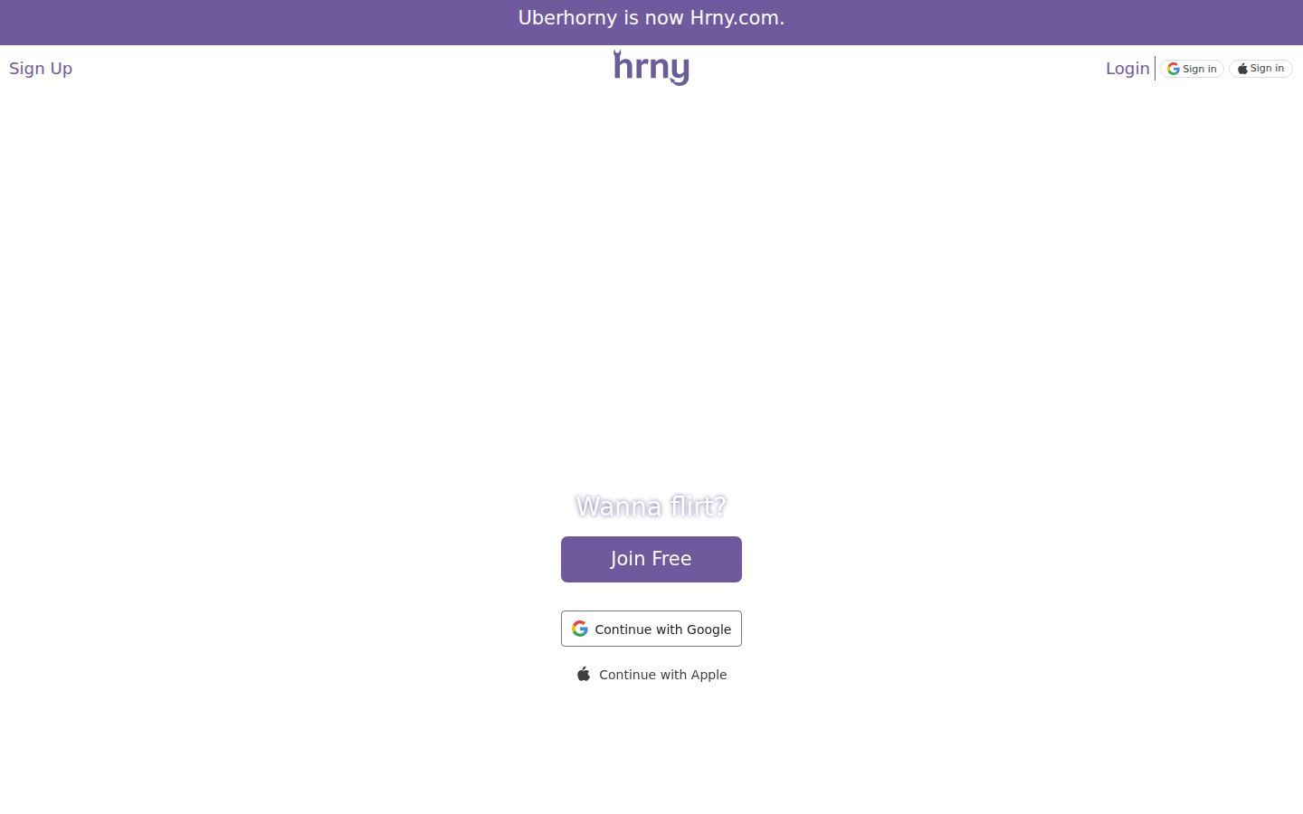 UberHorny — PC homepage preview
