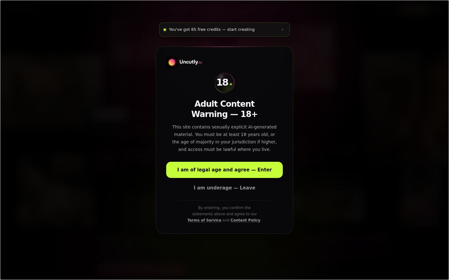 UncutlyHer — PC homepage preview