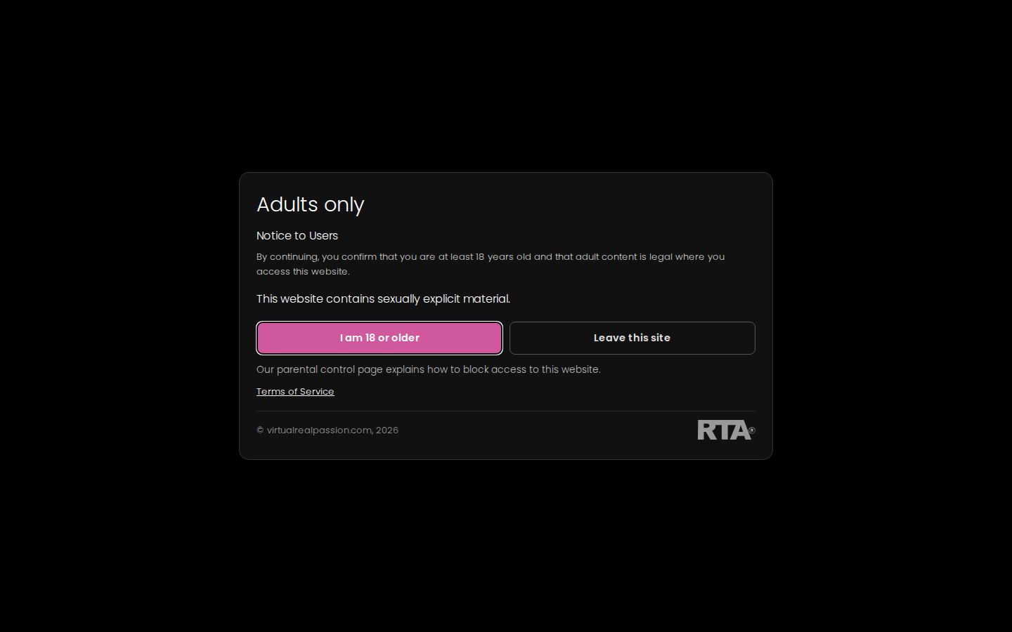 VirtualRealPassion — PC homepage preview
