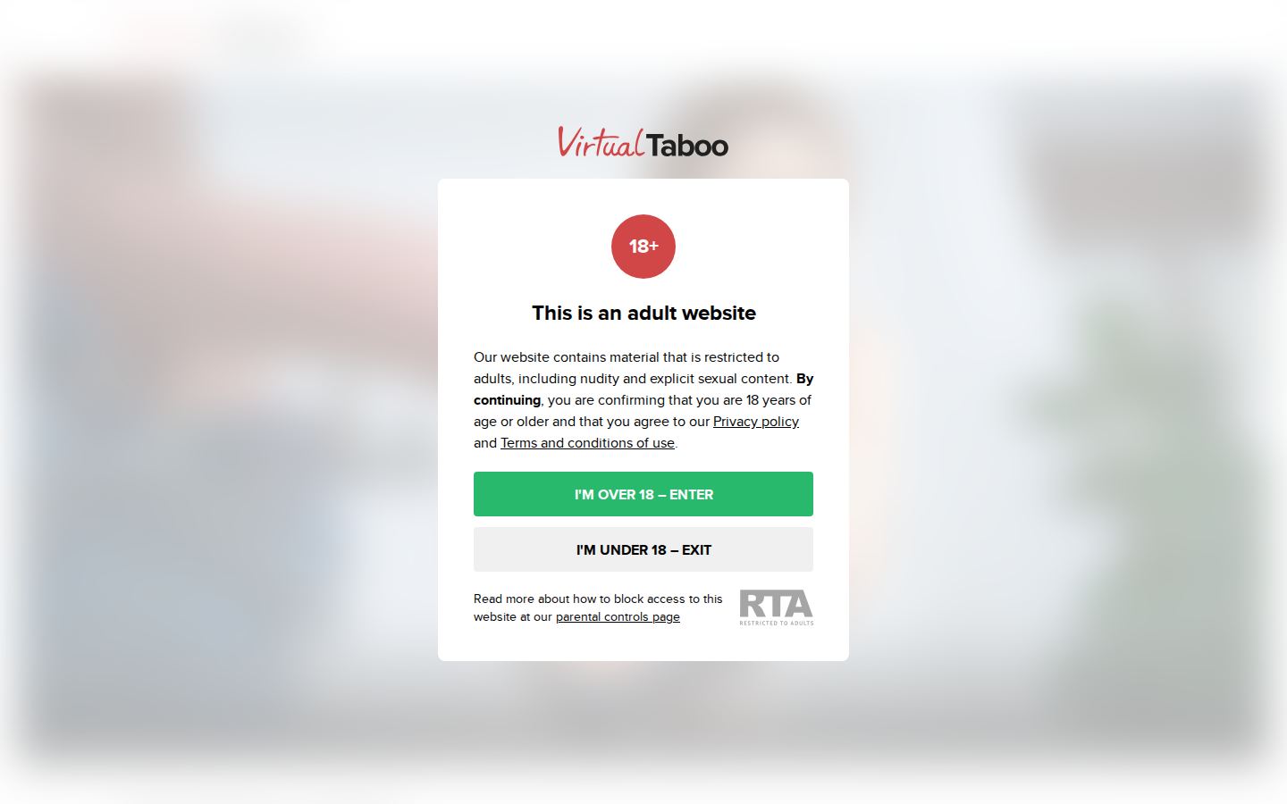 Virtual Taboo — PC homepage preview