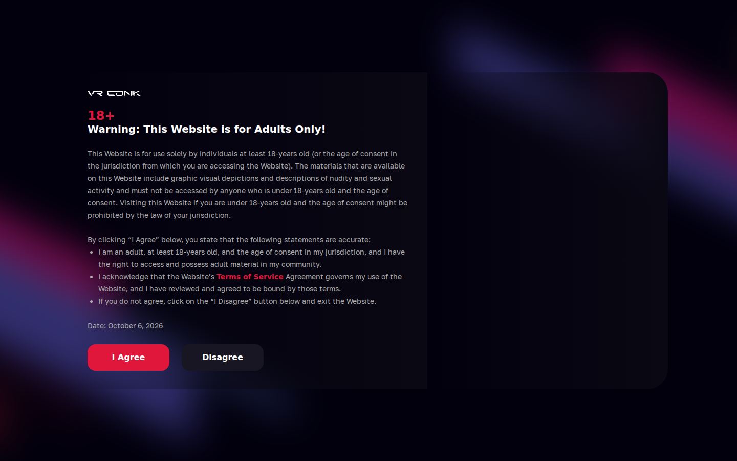 VRConk — PC homepage preview