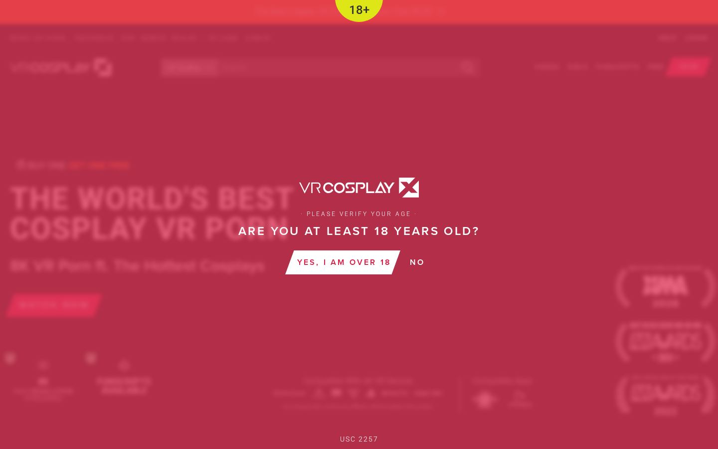 VRCosplayX — PC homepage preview